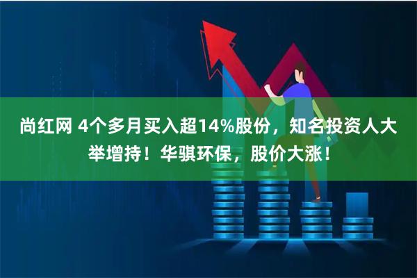 尚红网 4个多月买入超14%股份，知名投资人大举增持！华骐环保，股价大涨！