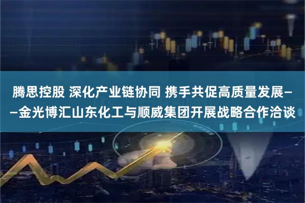 腾思控股 深化产业链协同 携手共促高质量发展——金光博汇山东化工与顺威集团开展战略合作洽谈