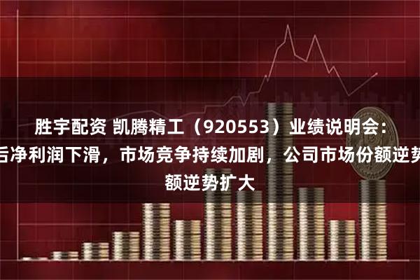 胜宇配资 凯腾精工(920553)业绩说明会:扣非后净利润下滑,市场竞争持续加剧,公司市场份额逆势扩大