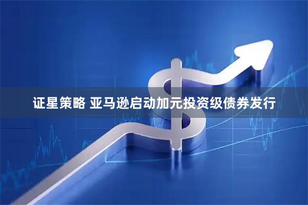 证星策略 亚马逊启动加元投资级债券发行