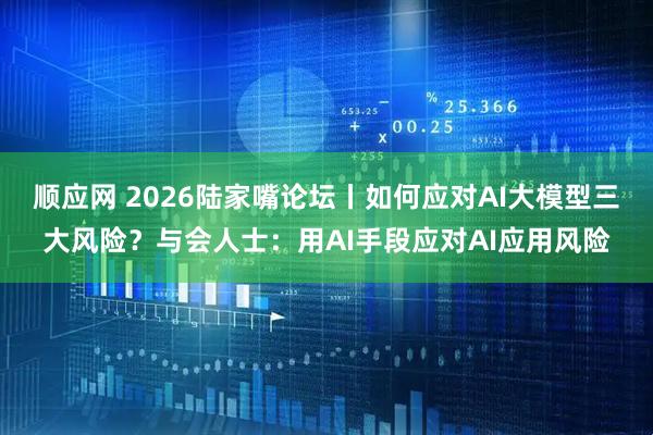 顺应网 2026陆家嘴论坛丨如何应对AI大模型三大风险？与会人士：用AI手段应对AI应用风险